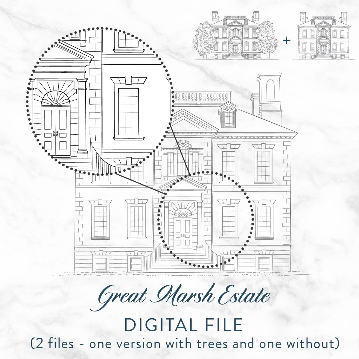 Great Marsh Estate Sketch Digital File