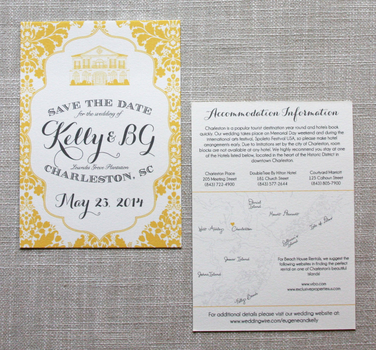 Lowndes Grove Plantation Save the Date by Scotti Cline Designs