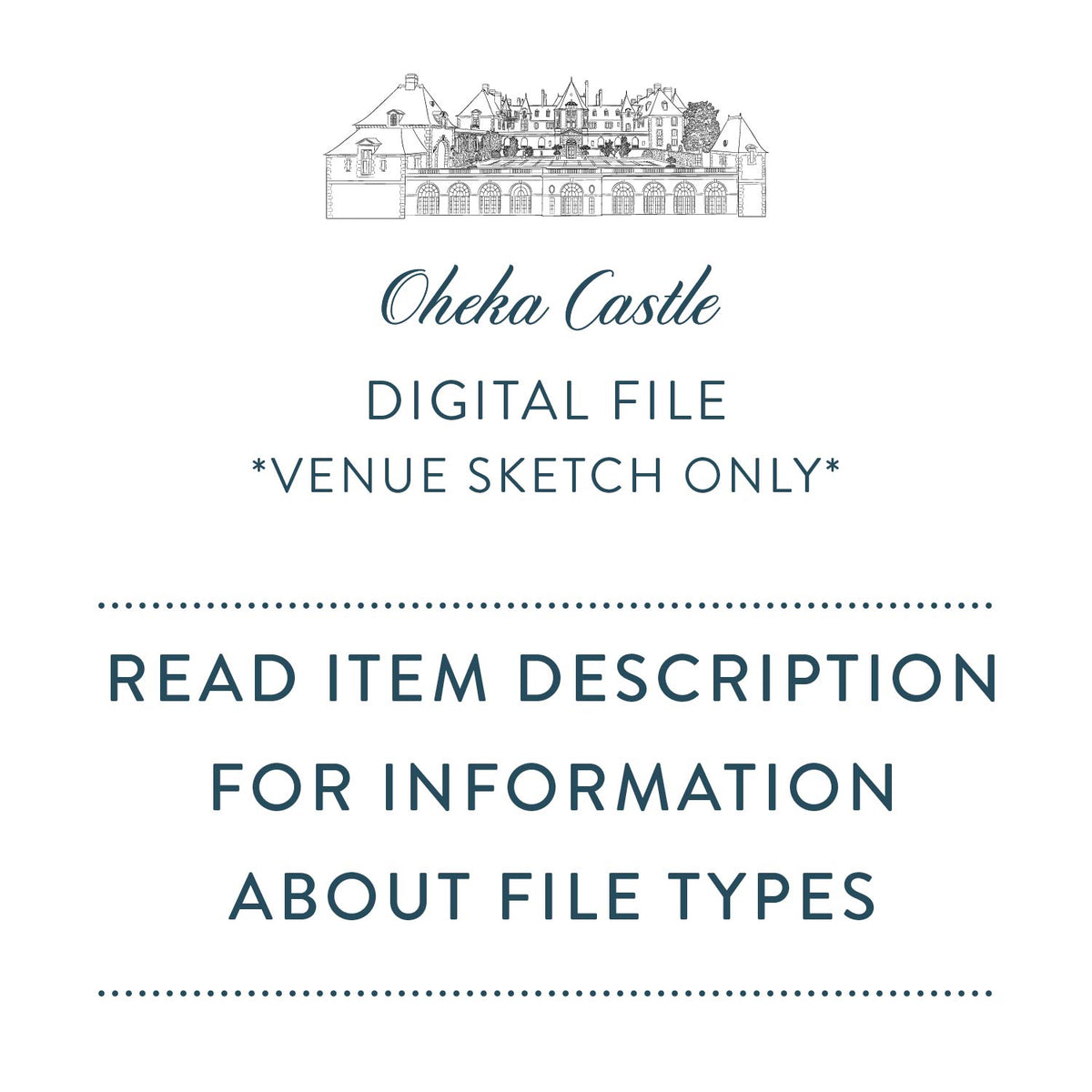 Oheka Castle Sketch Digital File