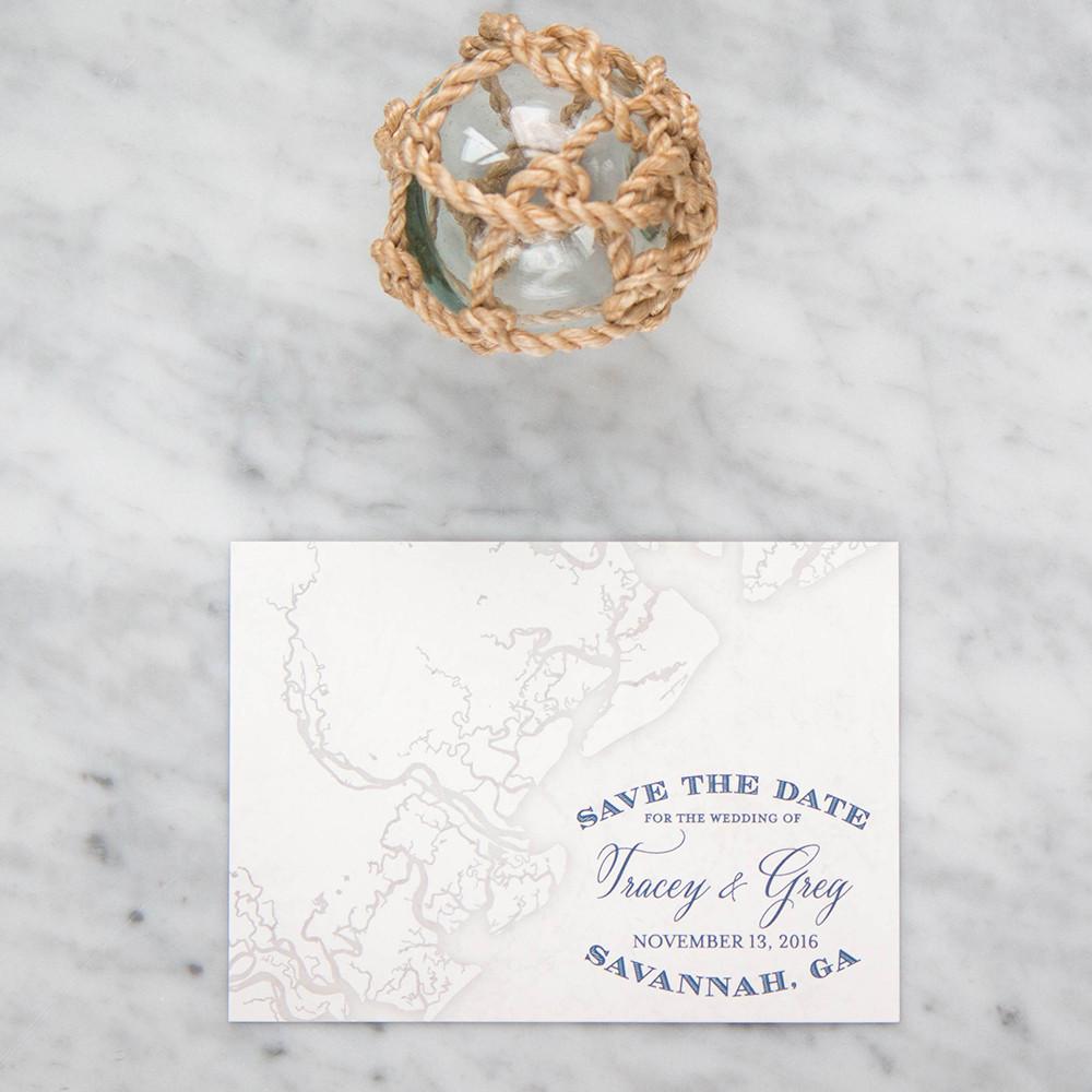 Savannah Map Save the Date by Scotti Cline Designs