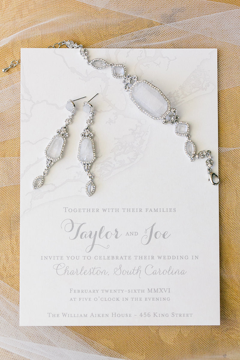 Charleston Area Map Wedding Invitation by Scotti Cline Designs  |   Photo by Dana Cubbage Weddings