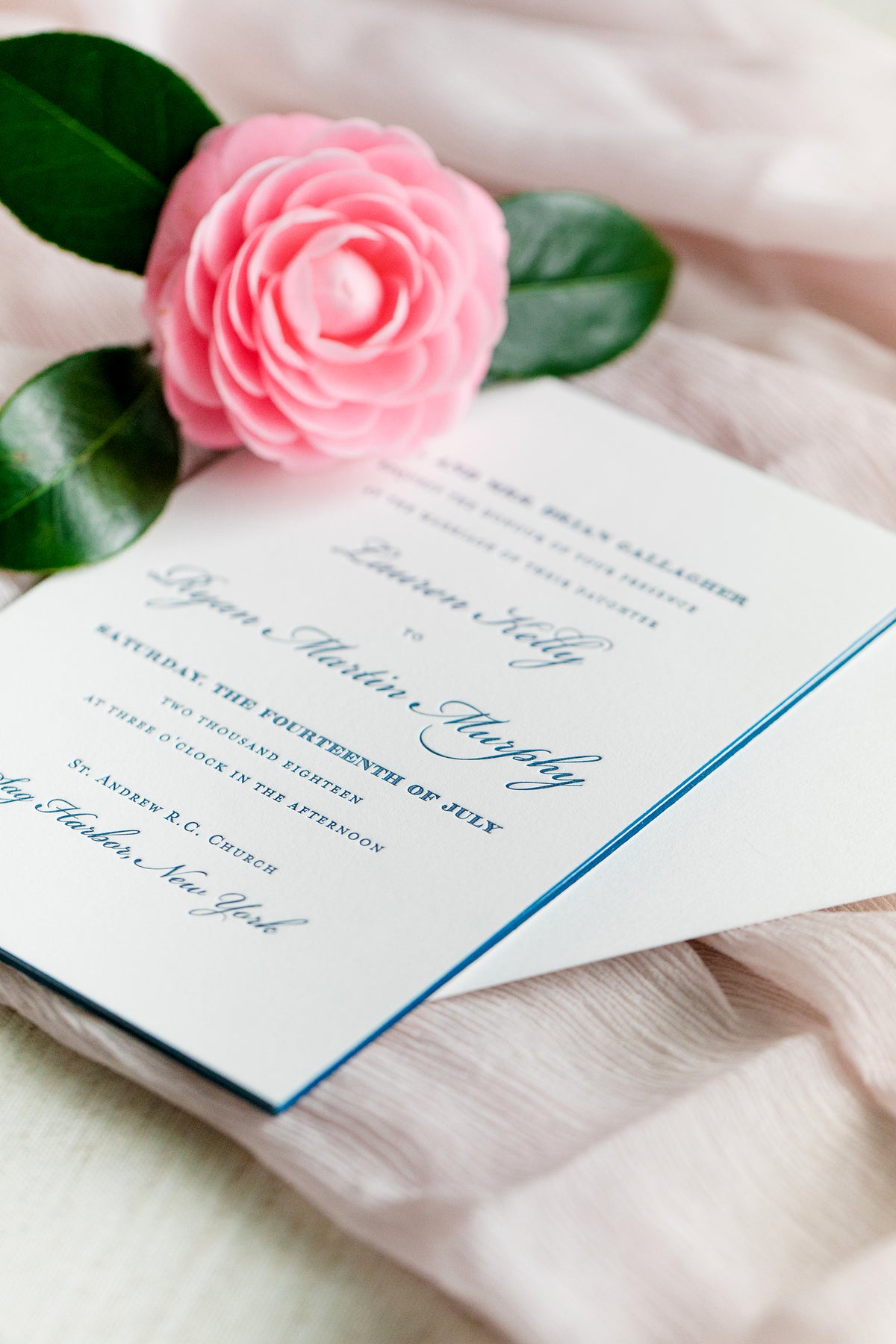Classic Navy Letterpress Wedding Invitation by Scotti Cline Designs | Photo by Dana Cubbage Weddings