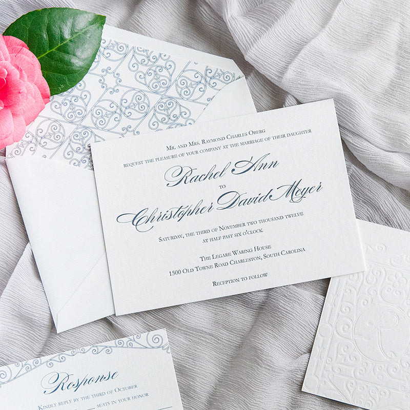 Legare Waring House Gates Letterpress Wedding Invitations by Scotti Cline Designs | Photos by Dana Cubbage Weddings
