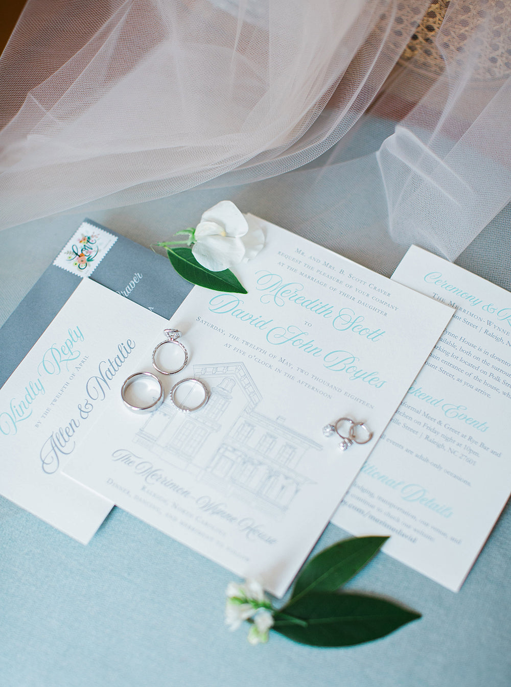 Merrimon-Wynne Wedding Invitation by Scotti Cline Designs | photo by Alaina Ronquillo
