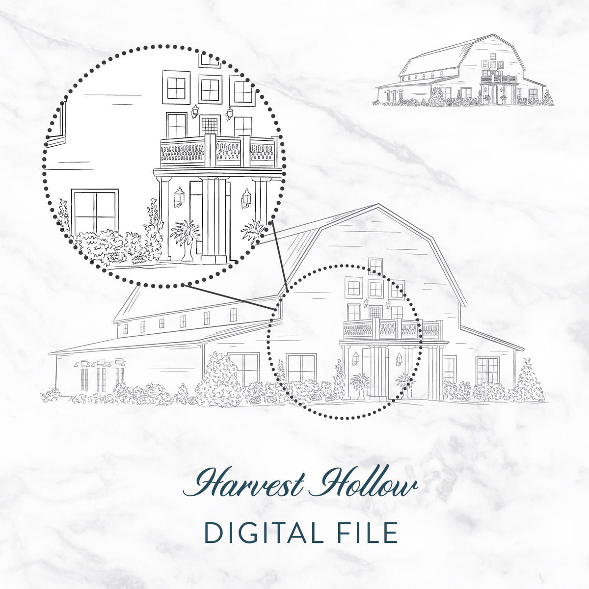 Harvest Hollow Sketch Digital File