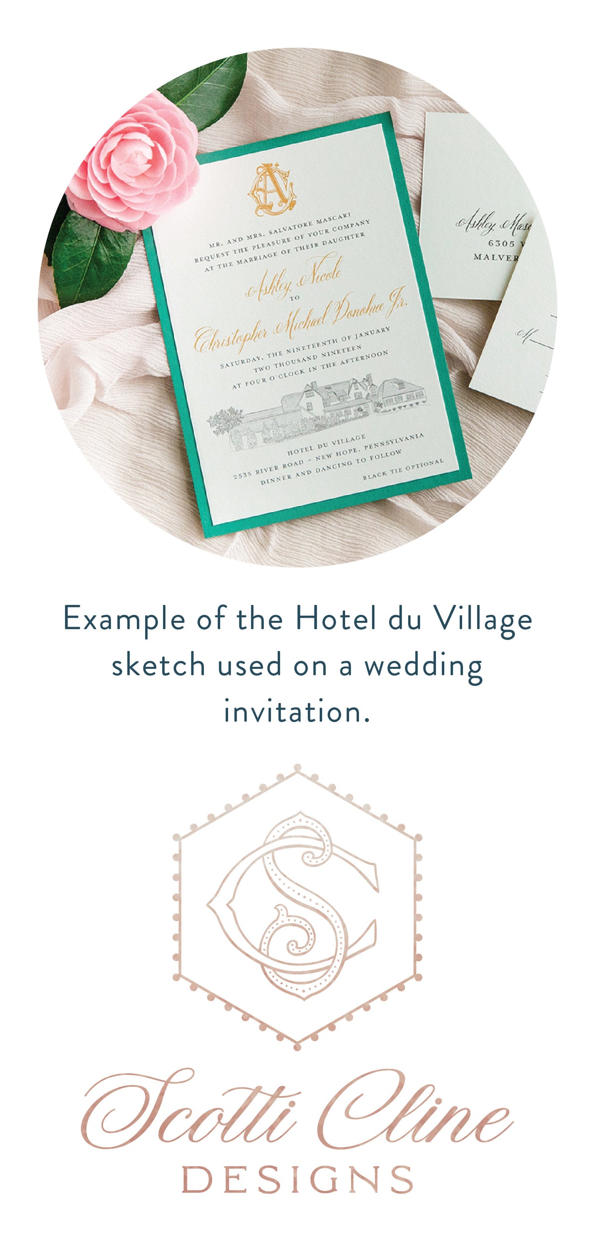Hotel du Village Sketch Digital File