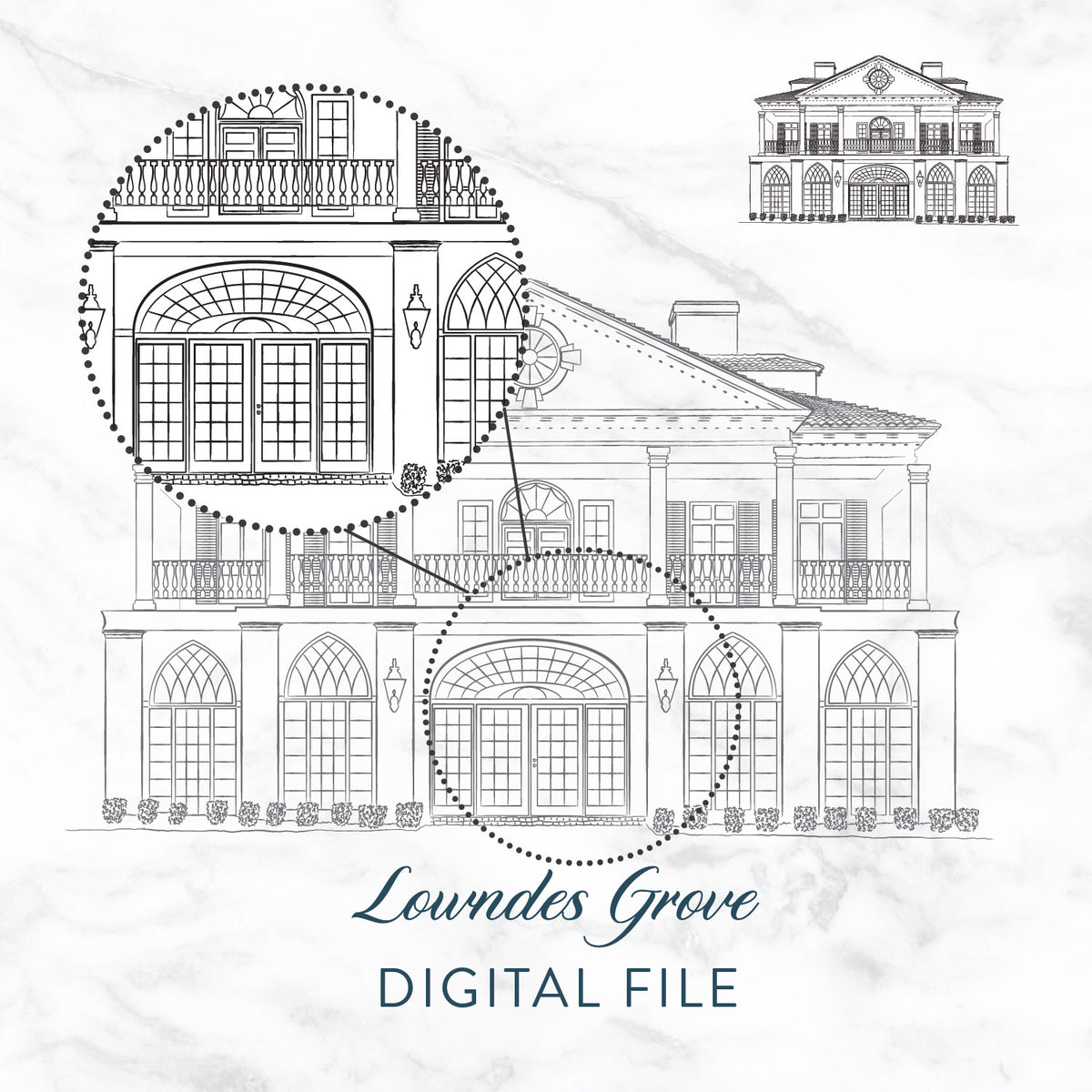 Lowndes Grove Sketch Digital File