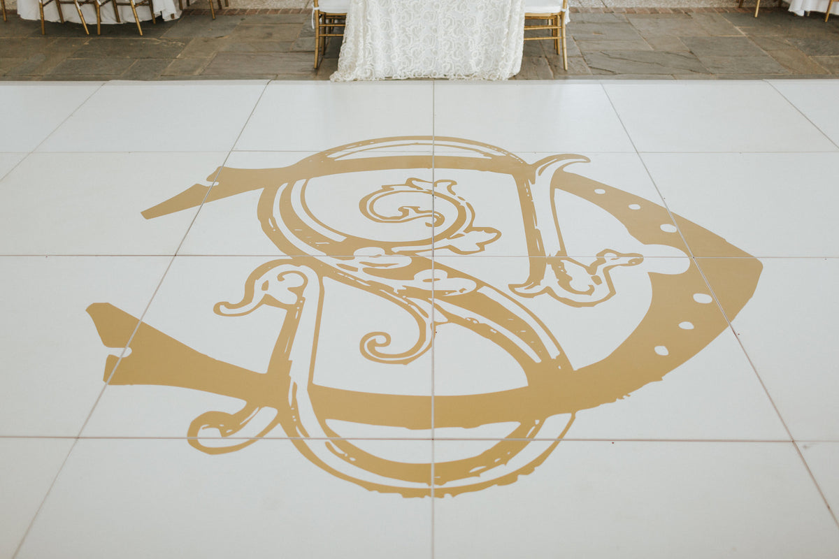 Monogram Gold Foil Wedding Invitation by Scotti Cline Designs | Photo by Monika Gauthier Photography