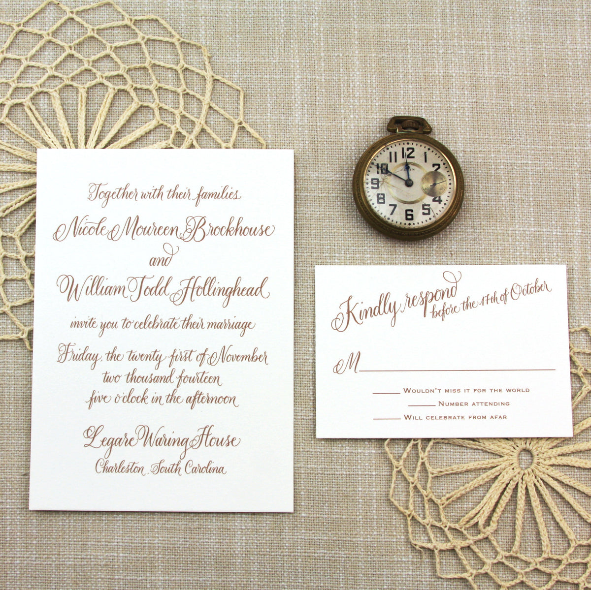 Calligraphy Wedding Invitation