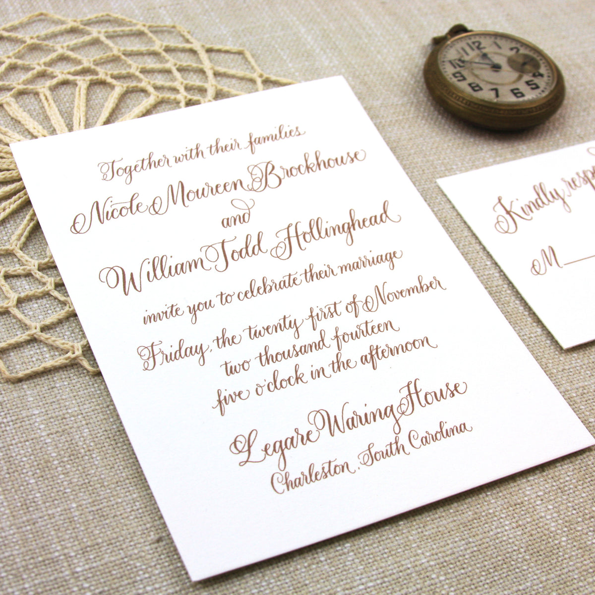 Calligraphy Wedding Invitation