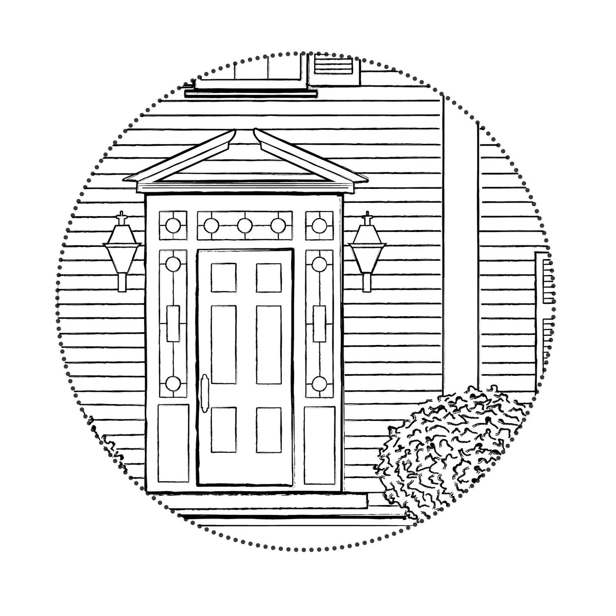 The Fearrington House Inn Sketch Digital File