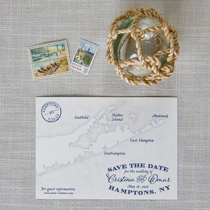 Hamptons Map Save the Dates