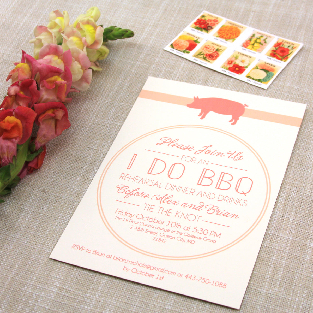 I Do Barbecue Rehearsal Dinner Invitation