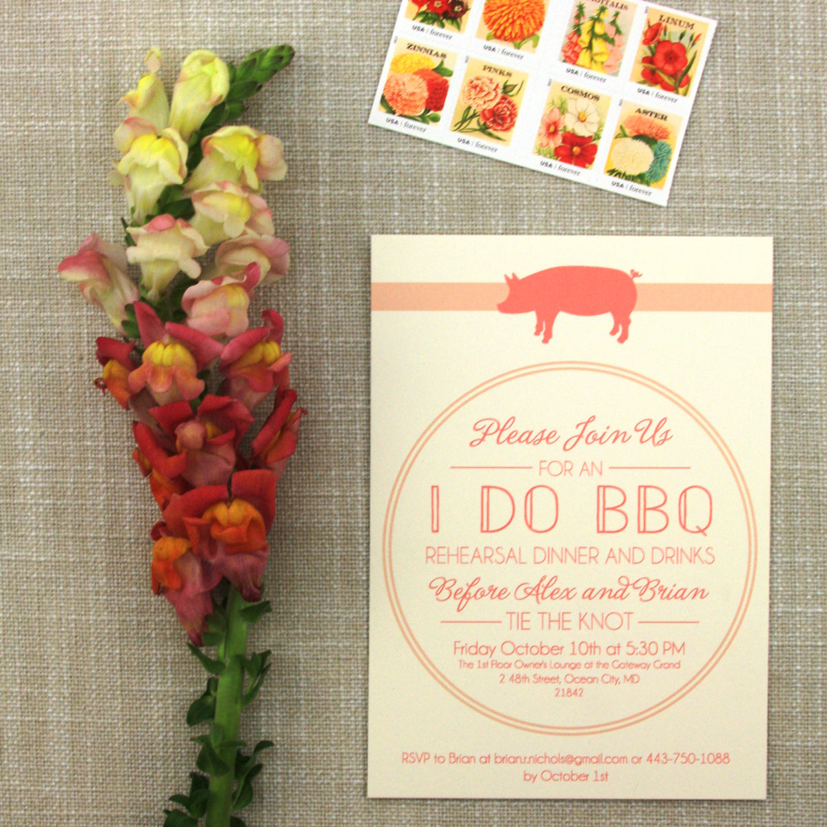 I Do Barbecue Rehearsal Dinner Invitation