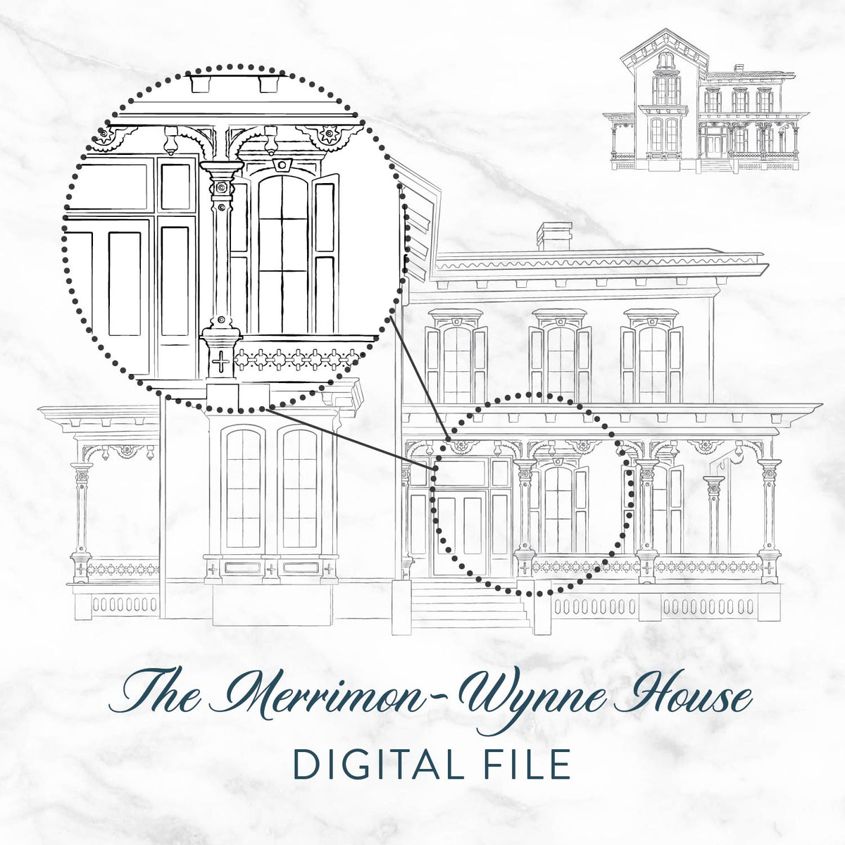 The Merrimon-Wynne House Sketch Digital File