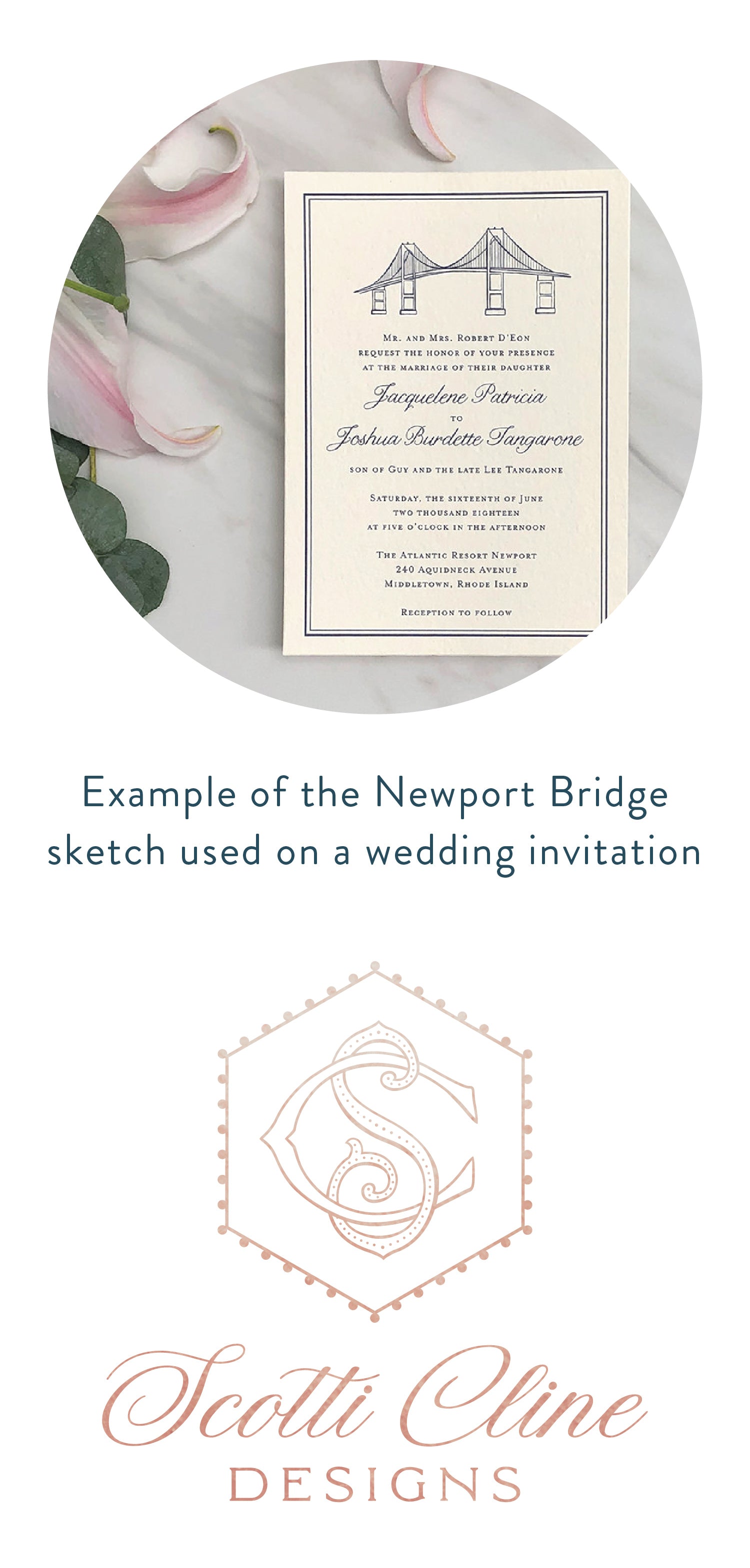 The Newport Bridge Digital File - Scotti Cline Designs