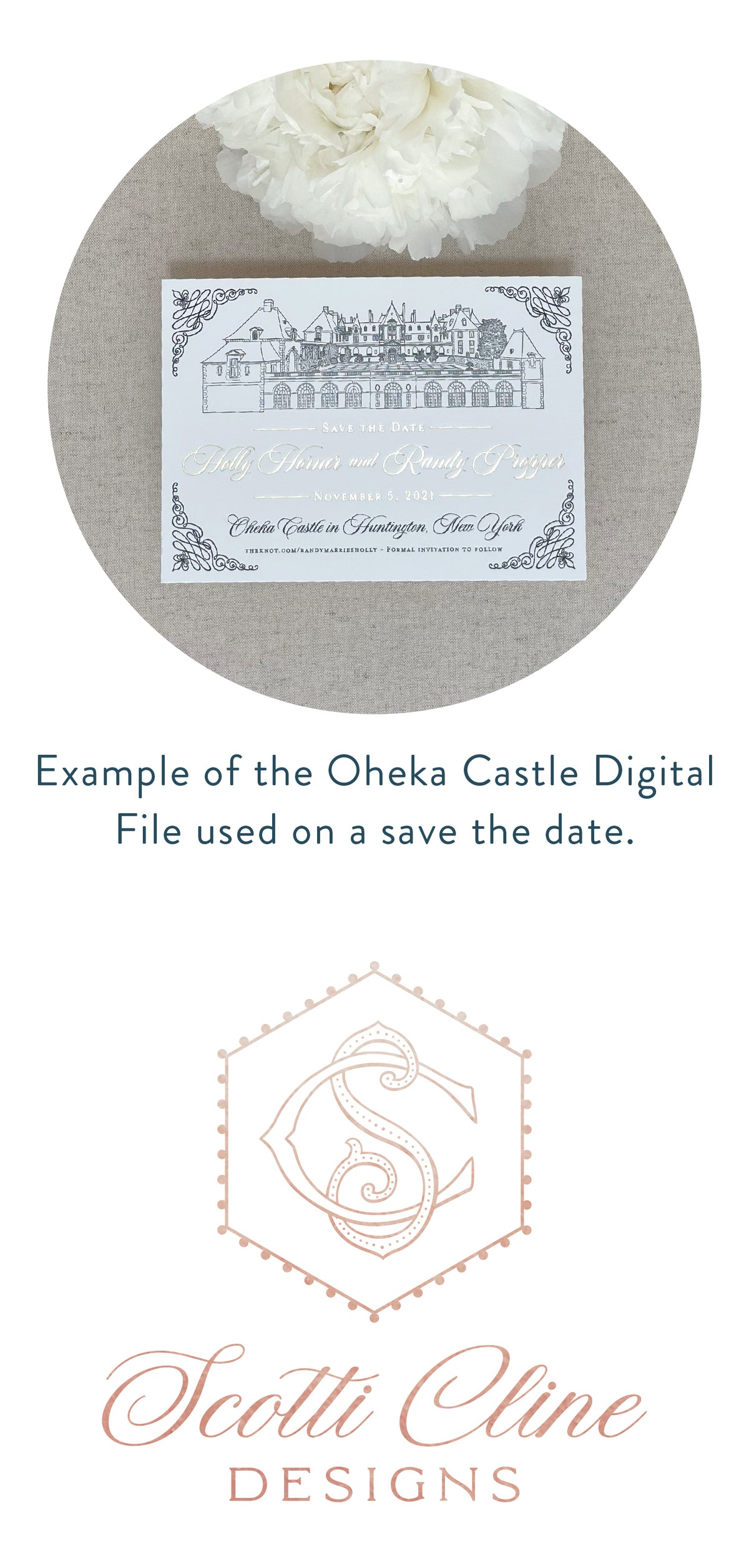 Oheka Castle Sketch Digital File