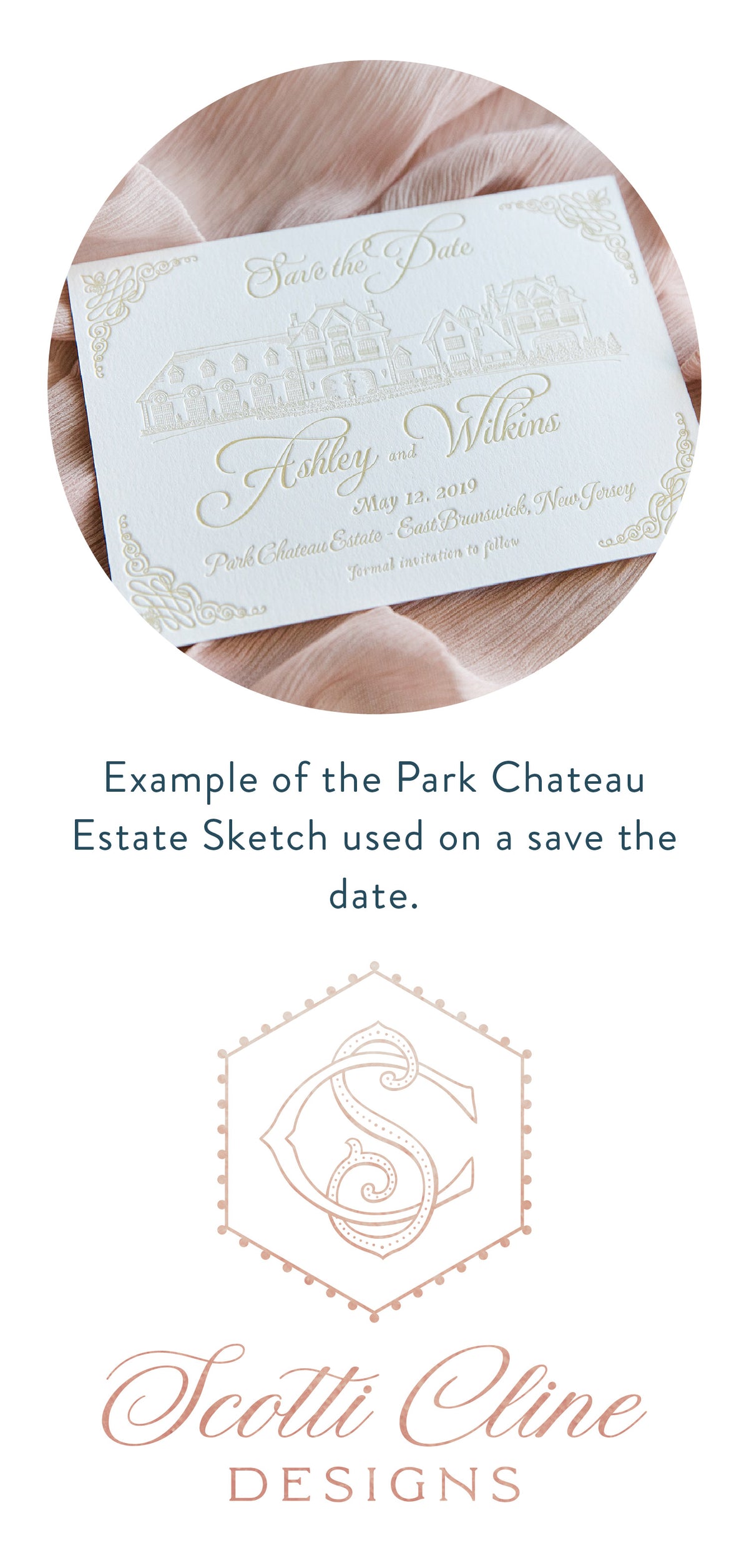 Park Chateau Estate Sketch Digital File