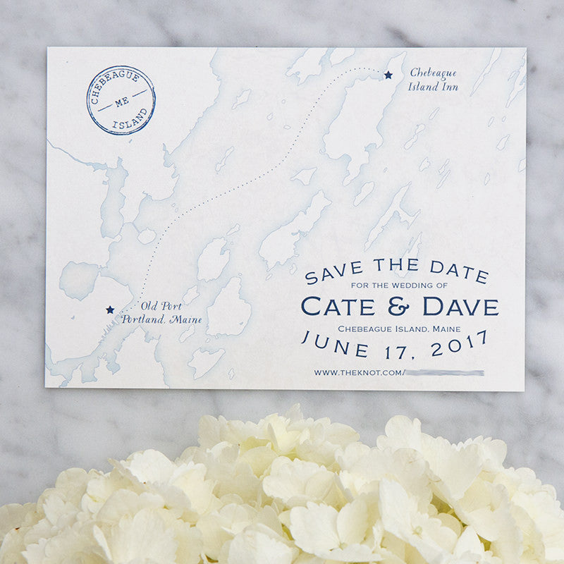 Chebeague Island Map Save the Date by Scotti Cline Designs