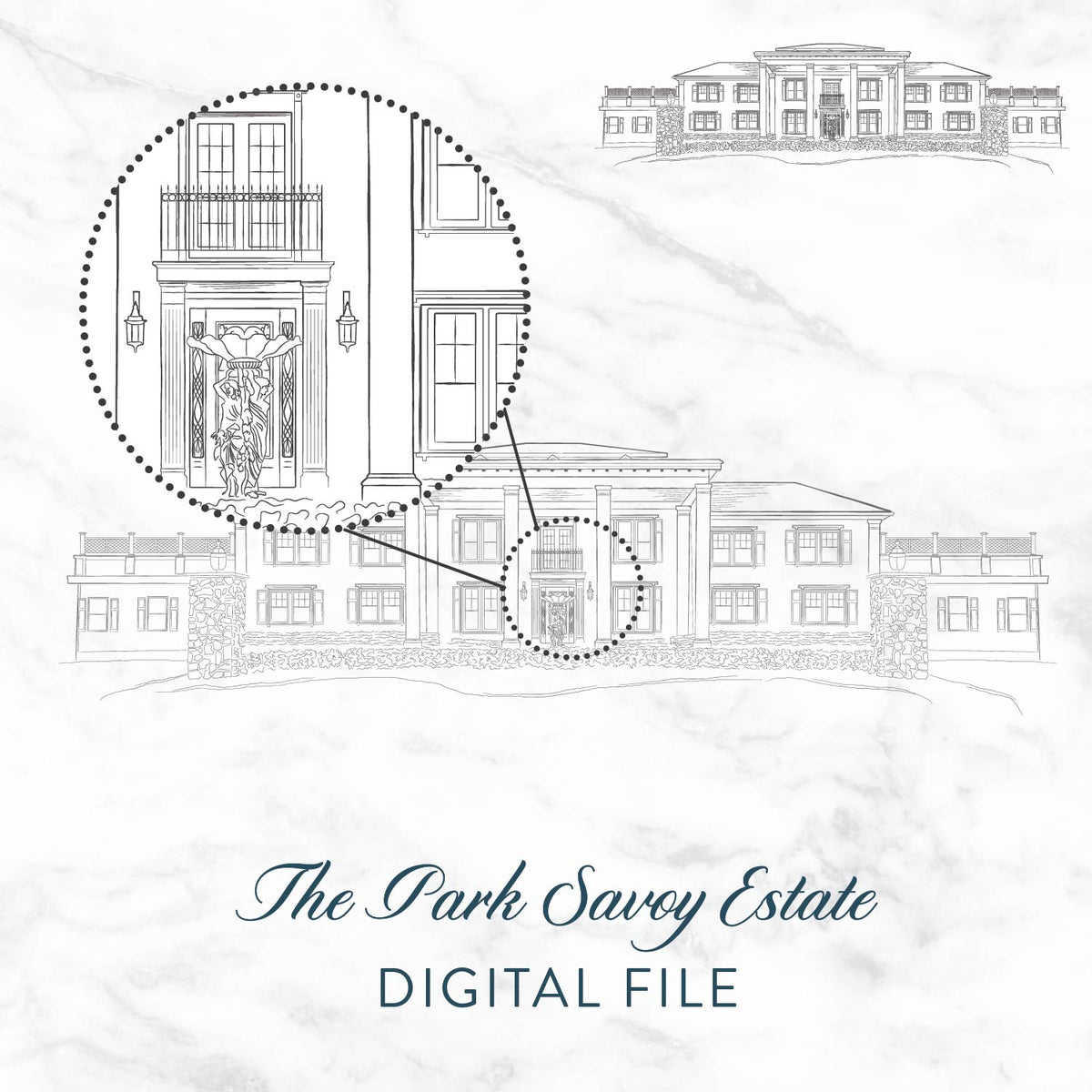The Park Savoy Estate Sketch Digital File
