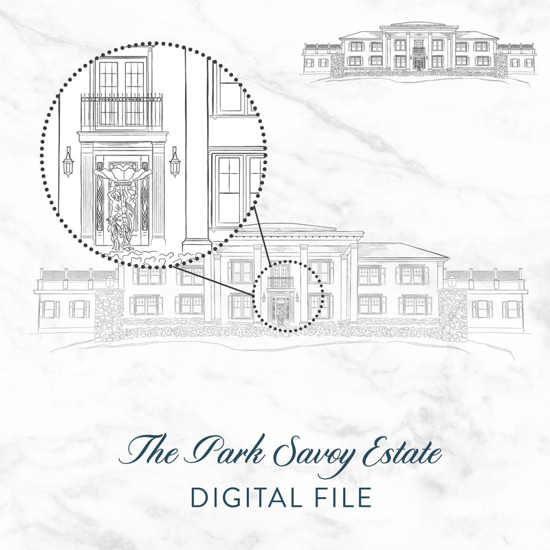 The Park Savoy Estate Sketch Digital File - Scotti Cline Designs