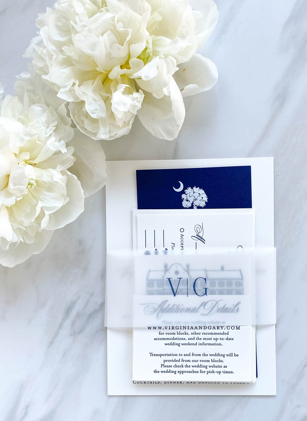 Middleton Place Oak Tree Wedding Invitation by Scotti Cline Designs