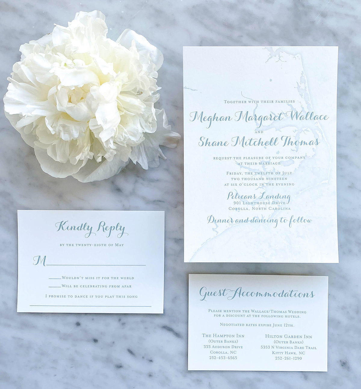 Outer Banks Wedding Invitation by Scotti Cline Designs