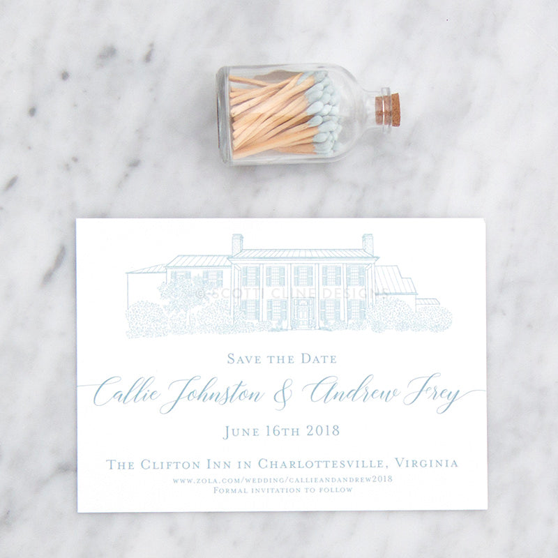 Clifton Inn Save the Date by Scotti Cline Designs