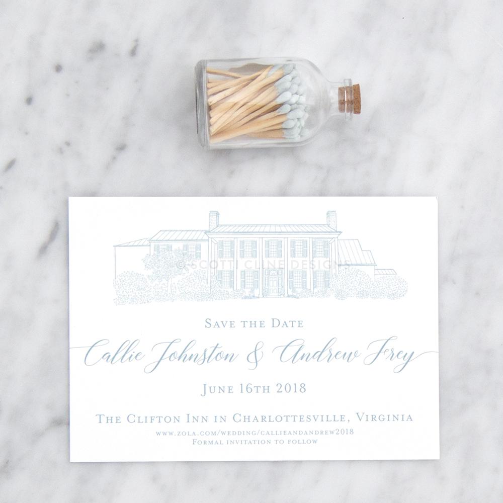 Clifton Inn Save the Date by Scotti Cline Designs