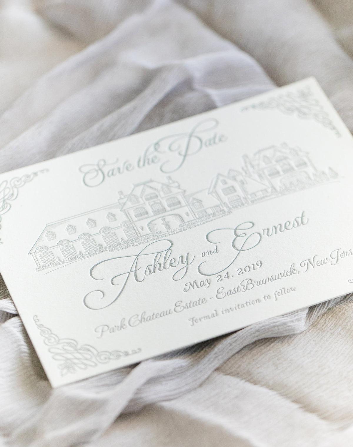 Park Chateau Estate Save the Date by Scotti Cline Designs | Photo by Dana Cubbage Weddings