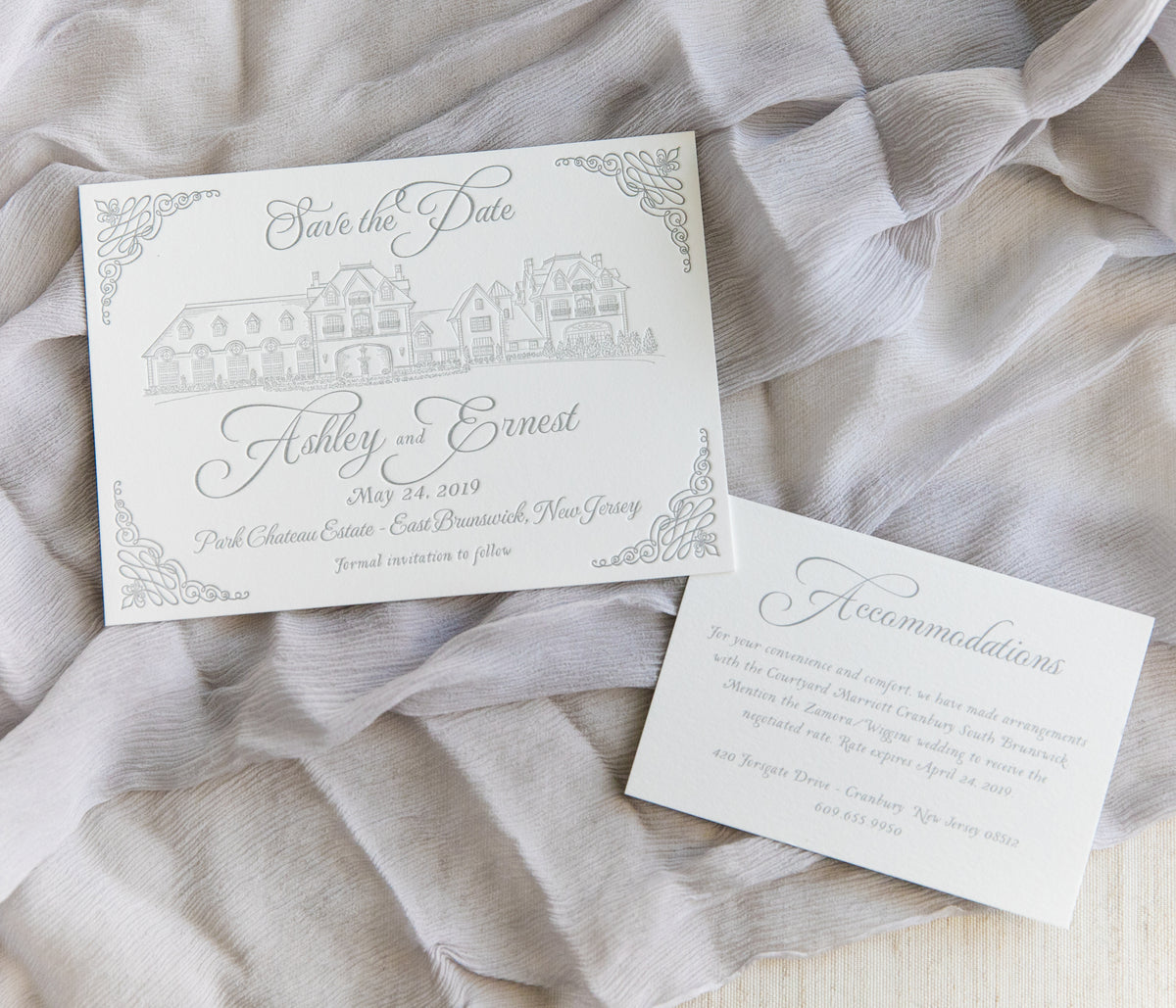 Park Chateau Estate Save the Date by Scotti Cline Designs | Photo by Dana Cubbage Weddings