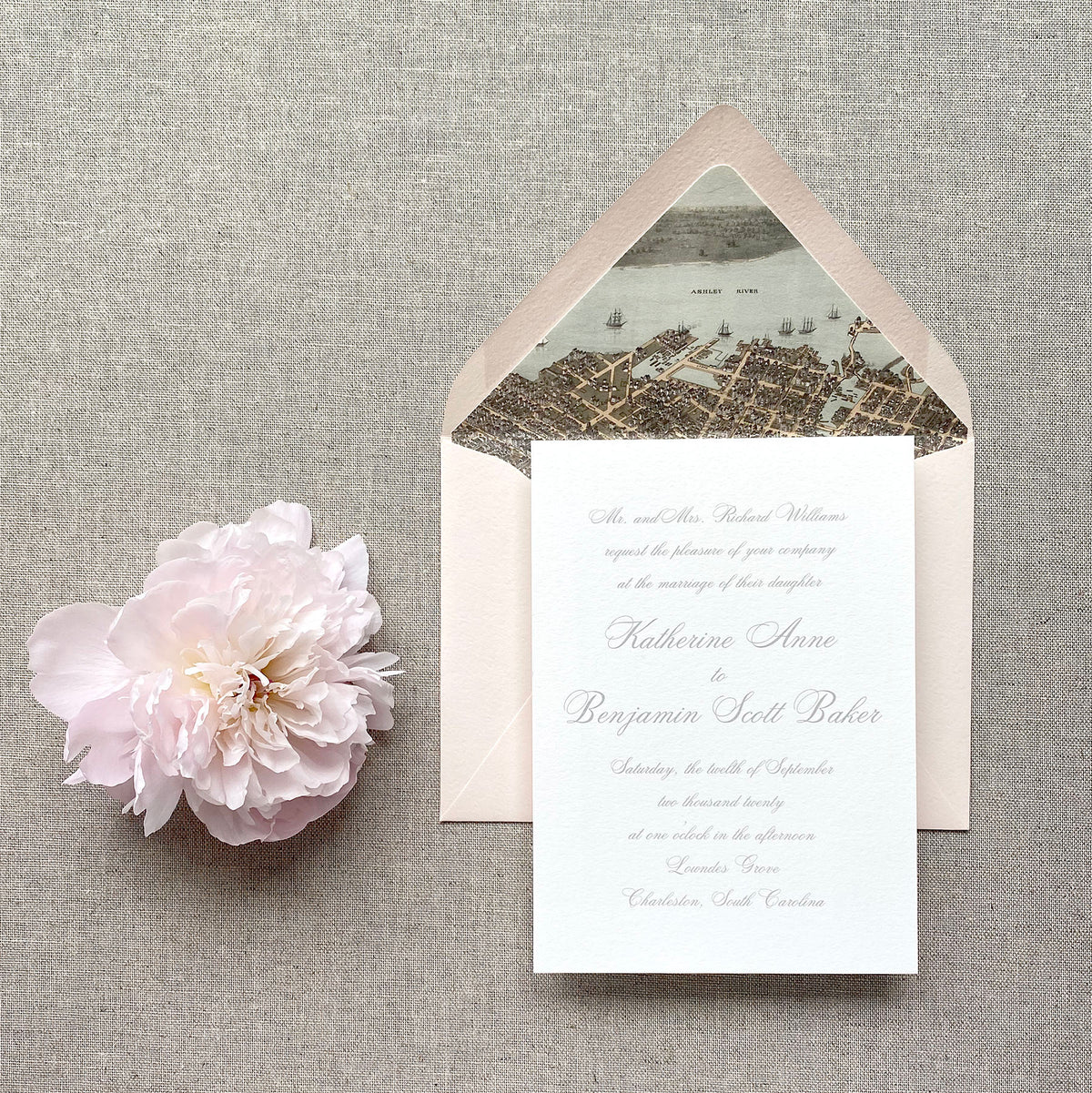 Classic Script Wedding Invitation by Scotti Cline Designs