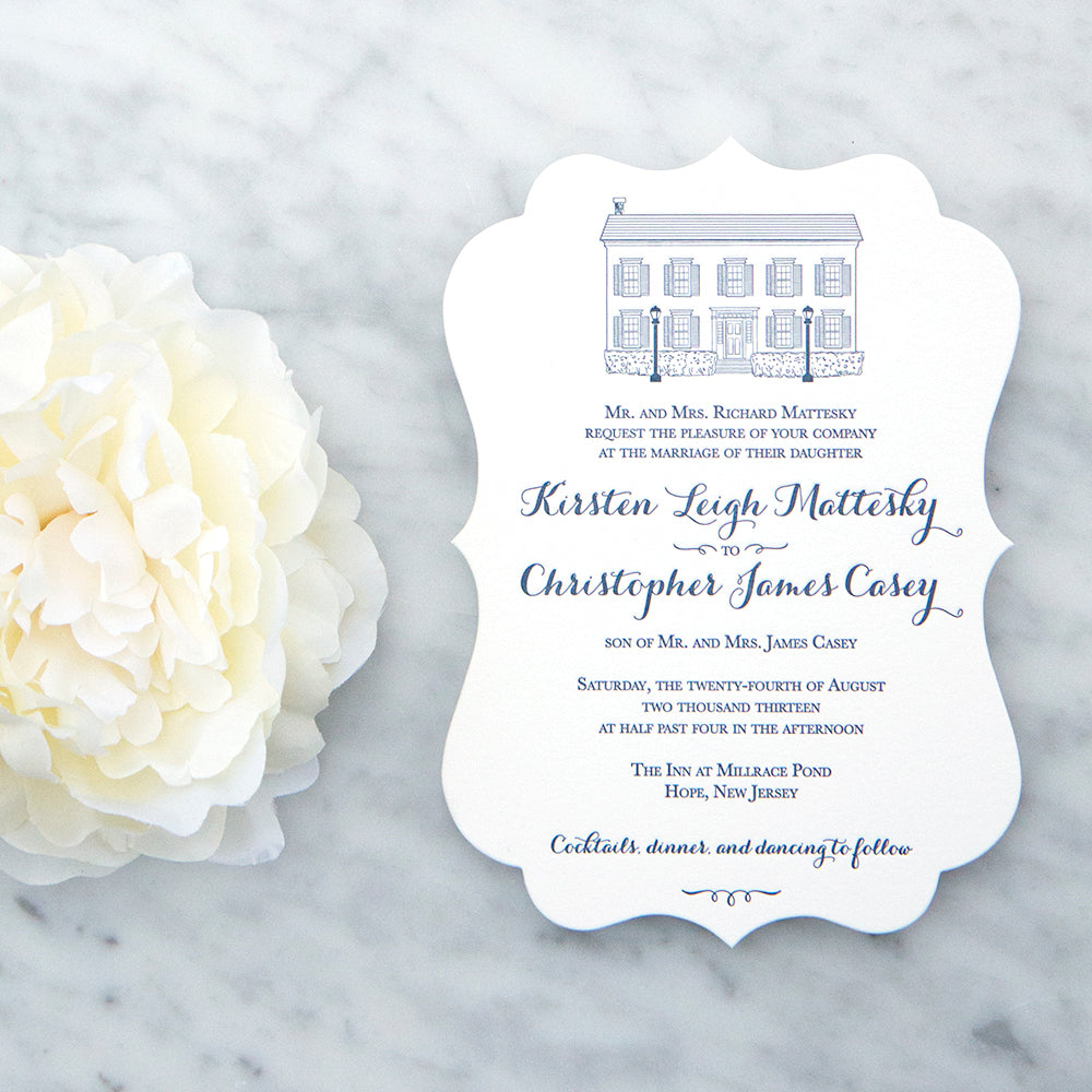 Inn at Millrace Pond Wedding Invitation