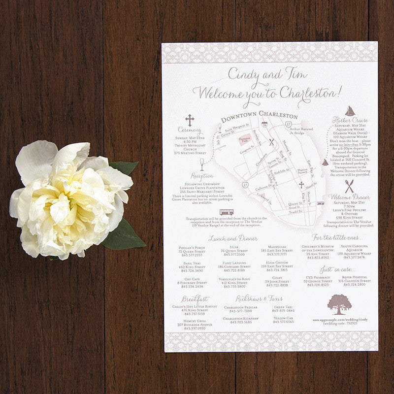 Charleston Wedding Weekend Itinerary by Scotti Cline Designs